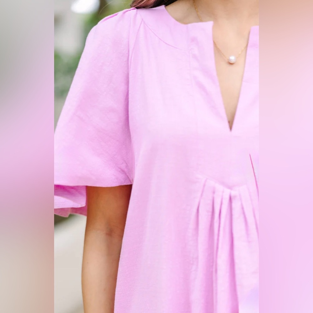 Just A Theory Lavender+Pink Cotton Dress | XL | Mint Julep Boutique | NWT - Picture 3 of 9